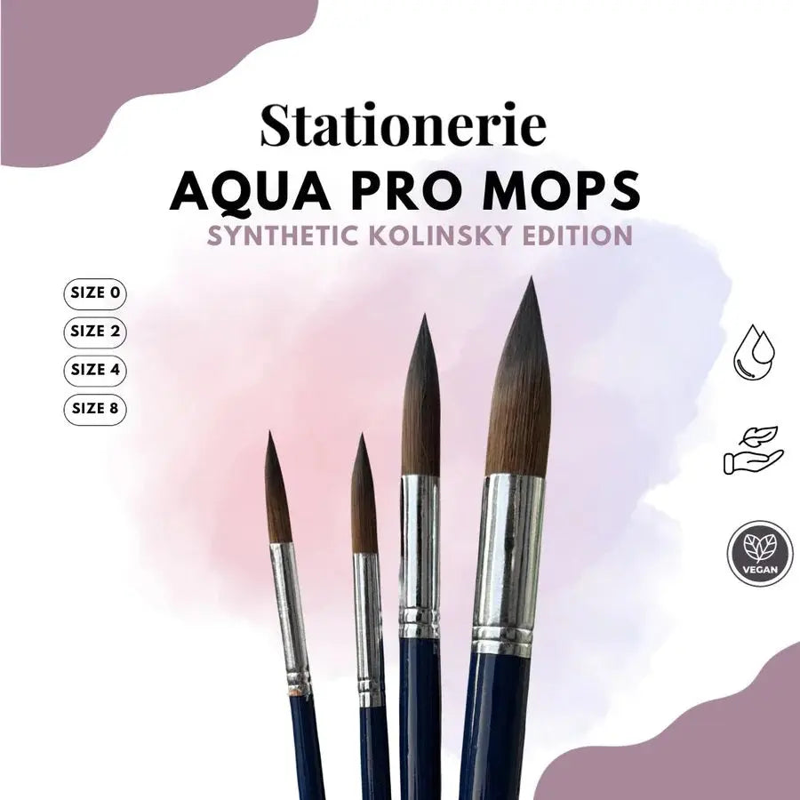Stationerie Aqua Pro Mops – Vegan Imitation Kolinsky Stationerie